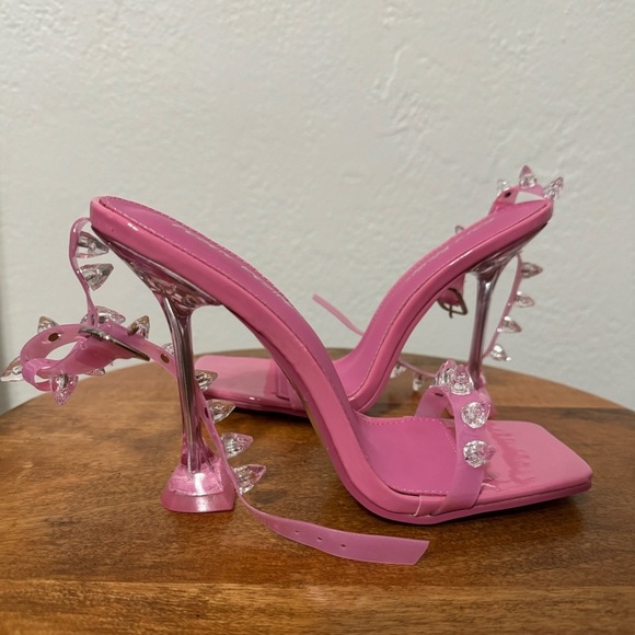 NWT Public Desire “Sydney” Pink Spike heels - Picture 4 of 7